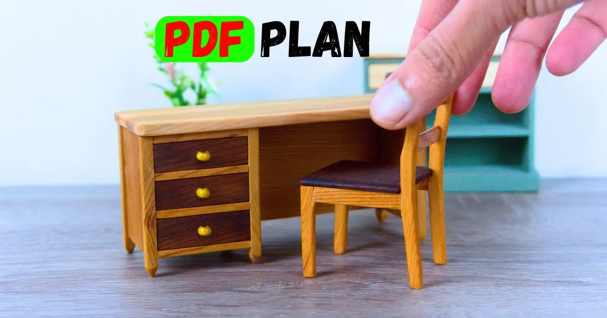 You are currently viewing PDF PLAN: Wooden Desk For a Dollhouse