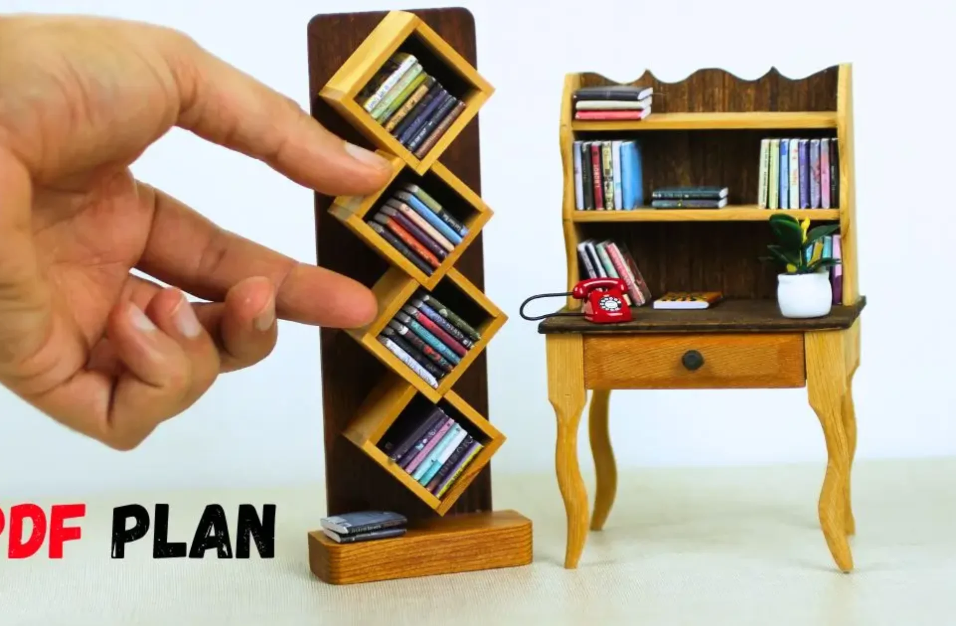 PDF Plan: Miniature book shelf