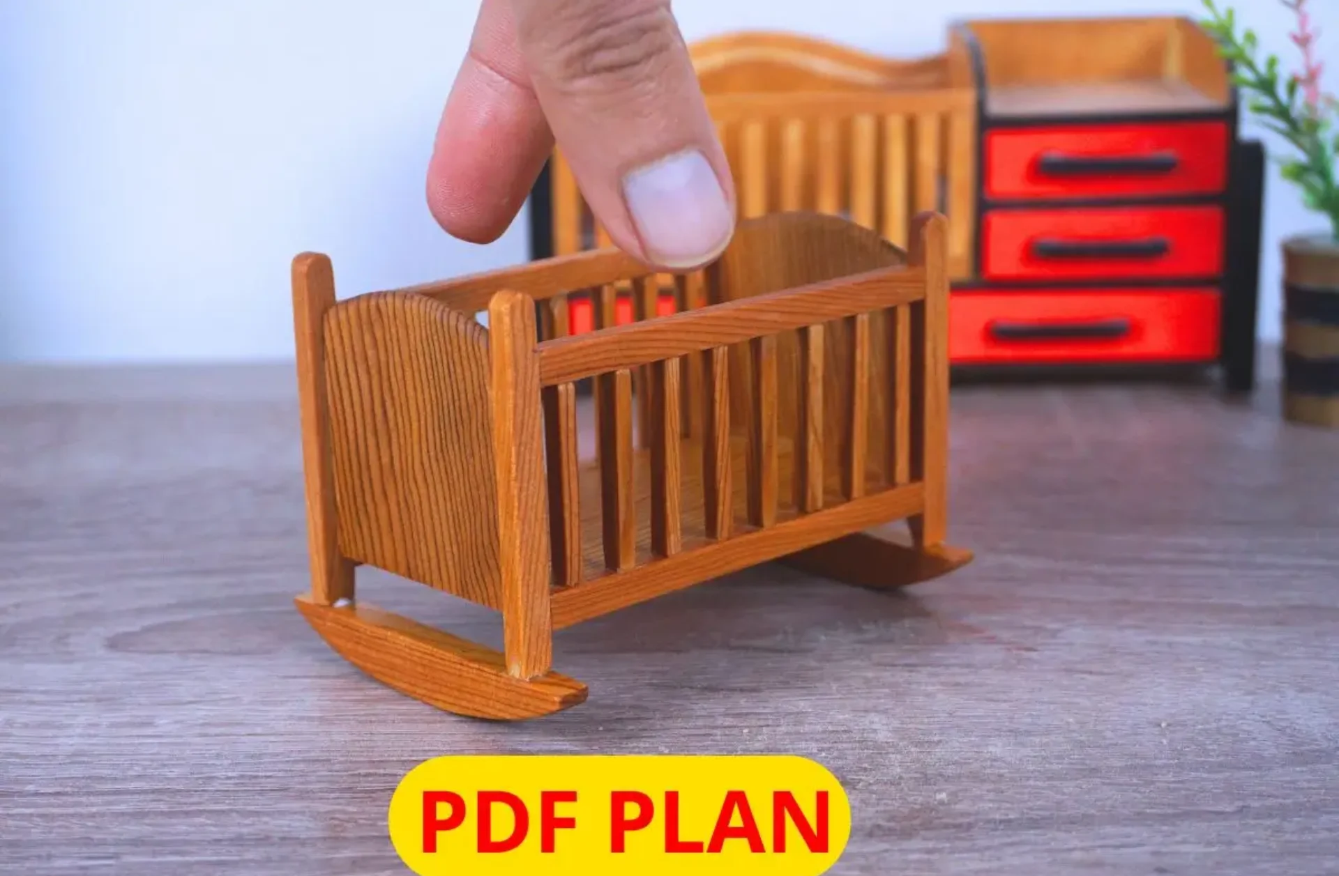 DIY Dollhouse Crib Tutorial — Step-by-Step Video + PDF Plan