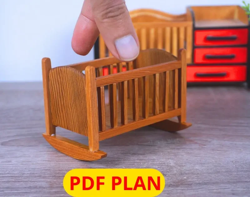 DIY Dollhouse Crib Tutorial — Step-by-Step Video + PDF Plan