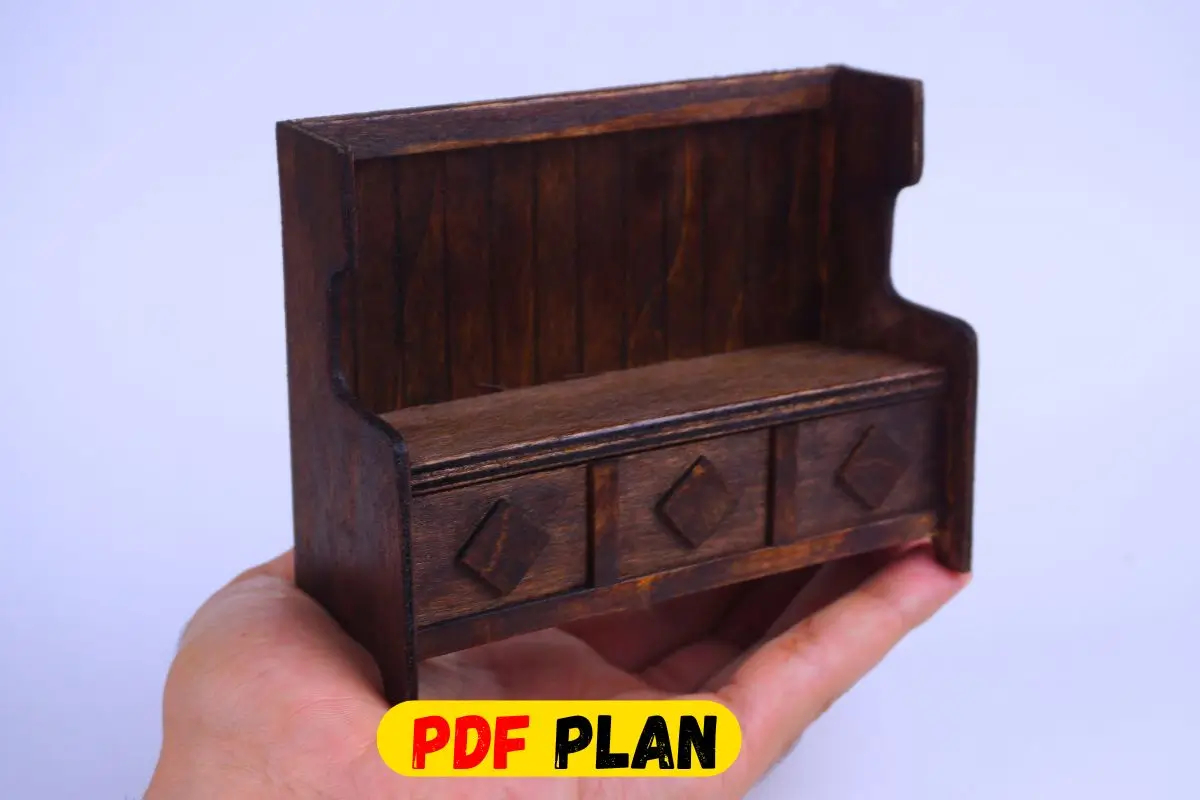 You are currently viewing PDF PLAN: How to Make a Dollhouse Bench with Storage