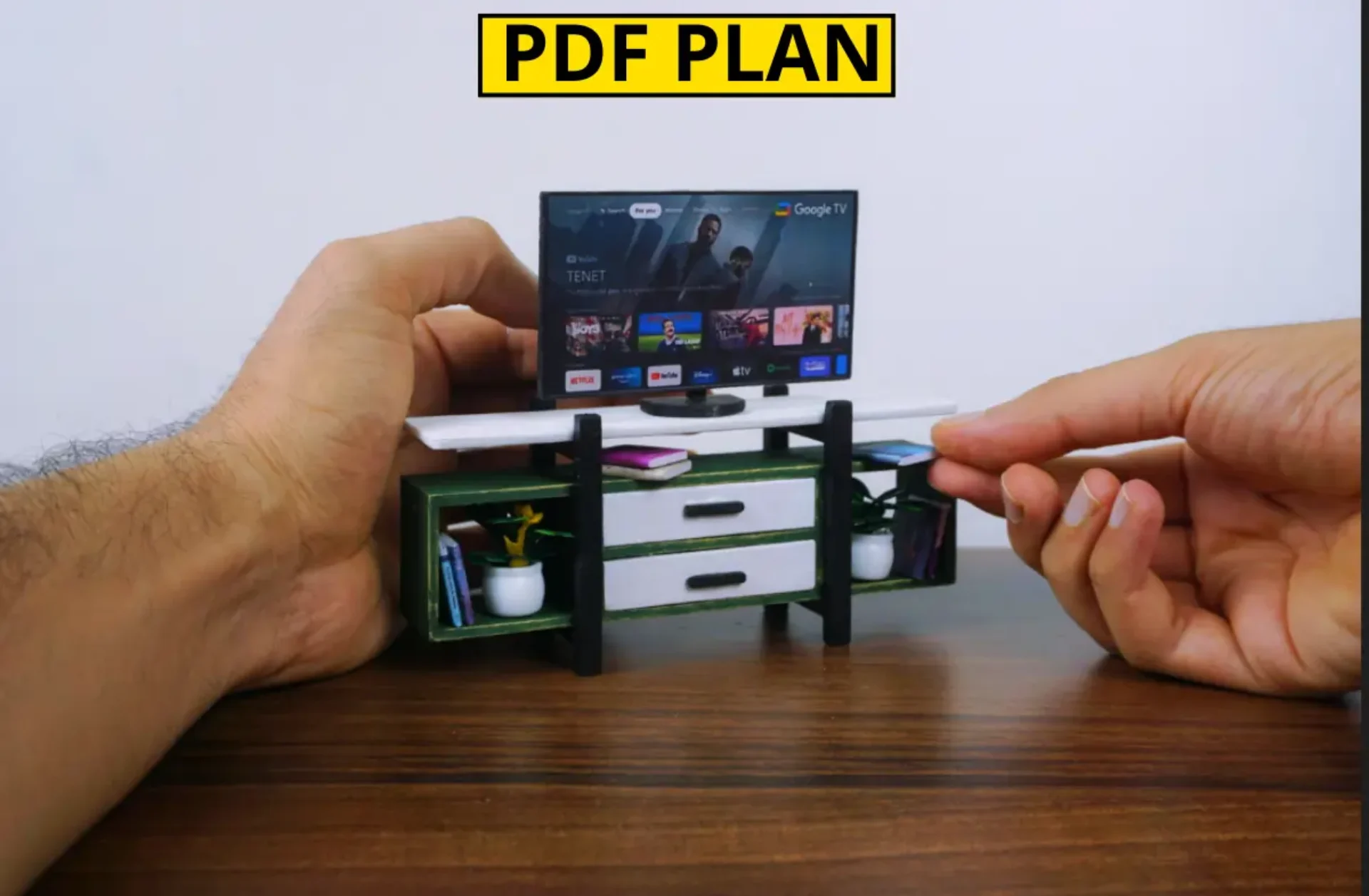 Building a Miniature TV Table with Two Drawers in 1:12 Scale
