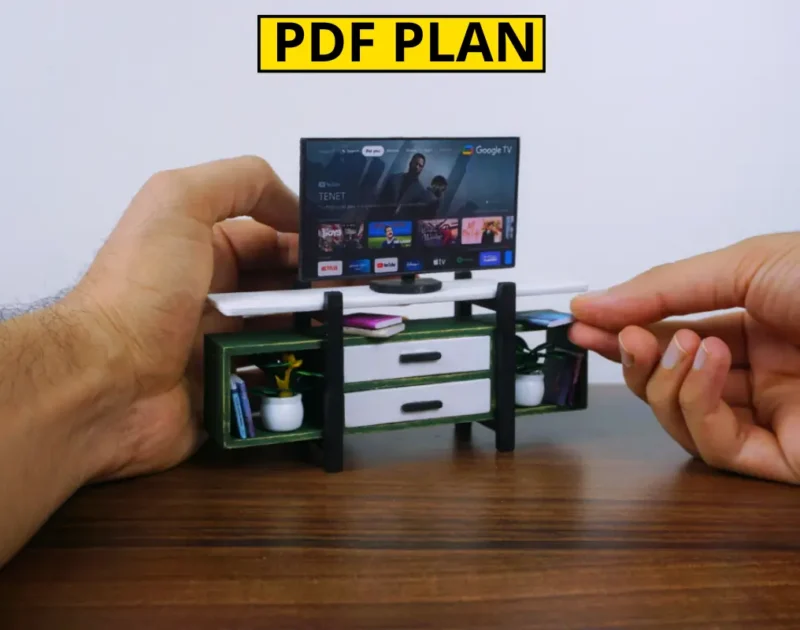Building a Miniature TV Table with Two Drawers in 1:12 Scale
