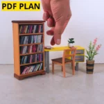 Five-Shelf Dollhouse Bookcase – Scale 1:12