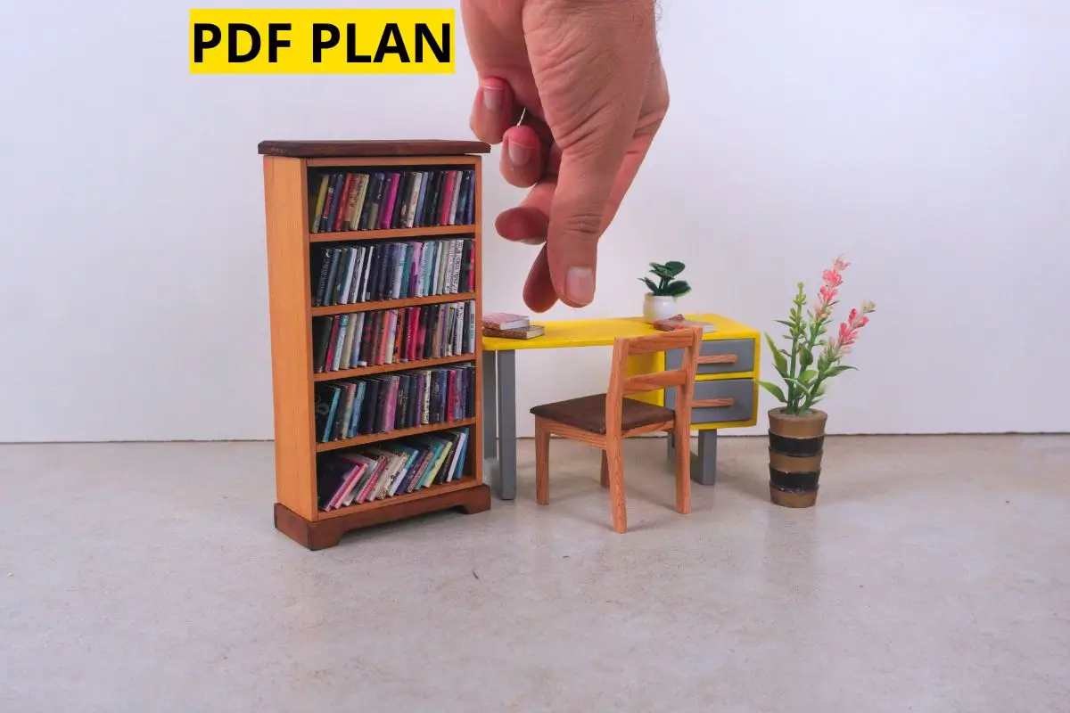 You are currently viewing Five-Shelf Dollhouse Bookcase – Scale 1:12