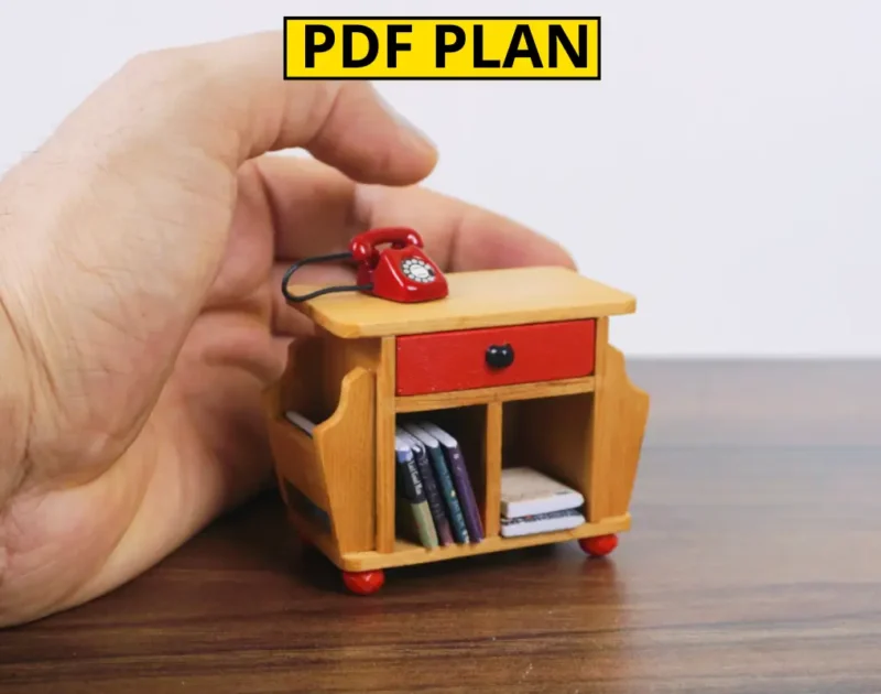 PDF PLAN: Making a Miniature Bedside Table for a Dollhouse