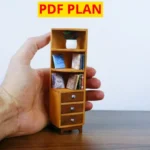 Miniature Wooden Dollhouse Décor in Cedar – Scale 1:12