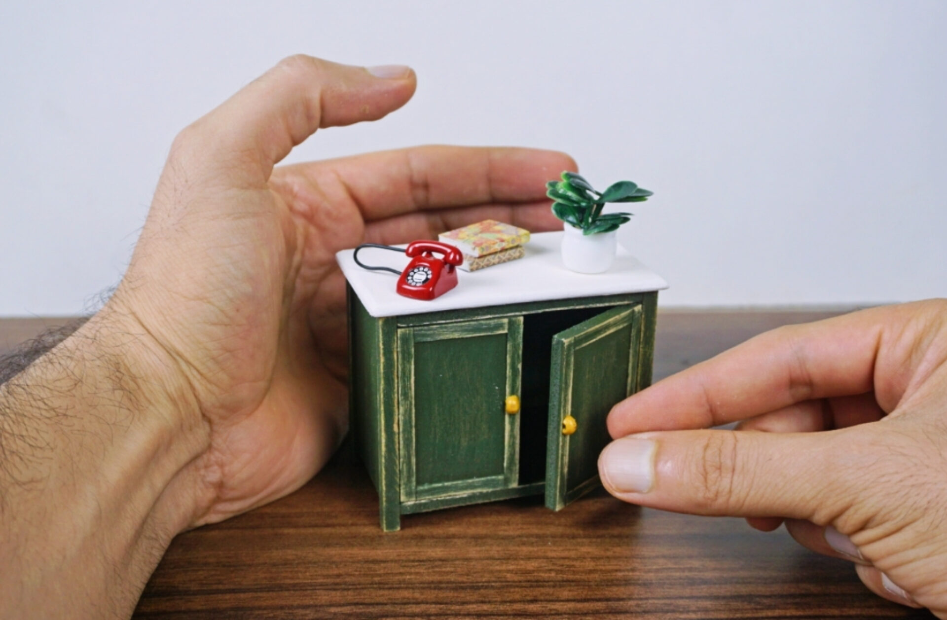 Crafting a Miniature Cupboard for Your Dollhouse