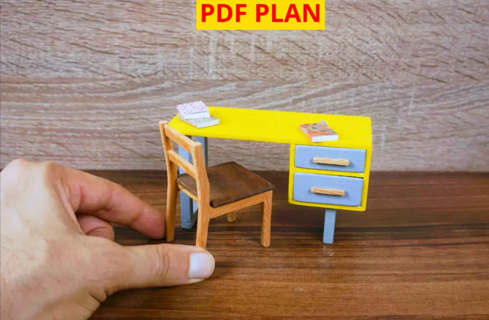 PDF PLAN: miniature desk for a dollhouse