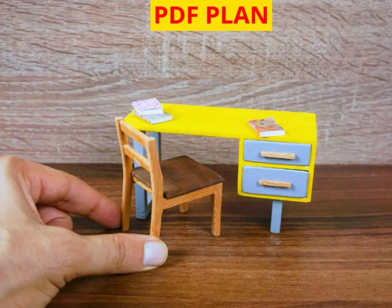 PDF PLAN: miniature desk for a dollhouse