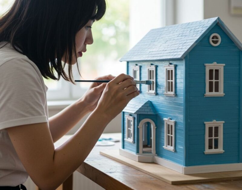 How Do I Choose Harmonious Colors for Dollhouse Rooms?