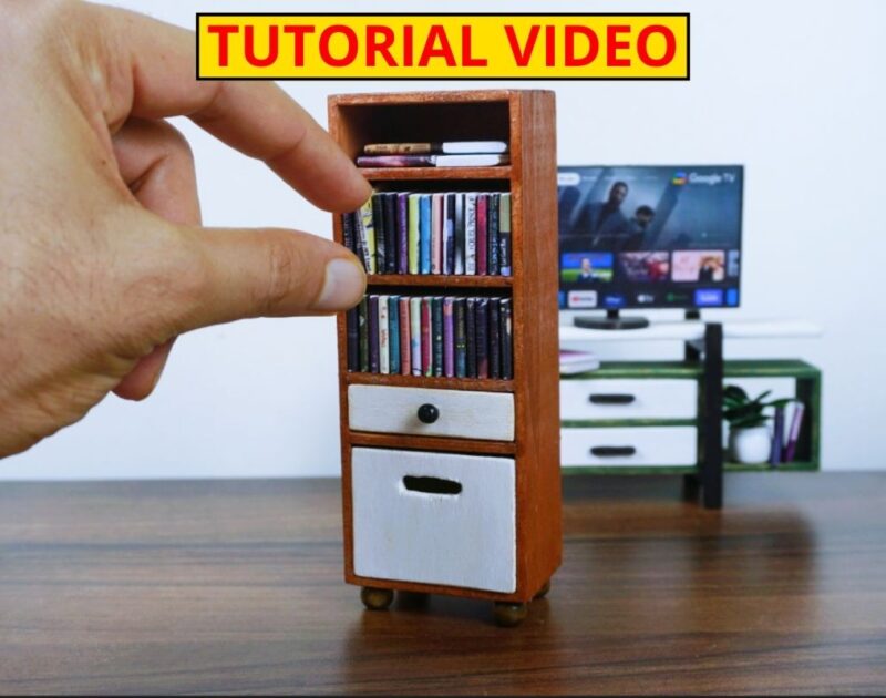 DIY Miniature Bookshelf – Perfect Furniture for Dollhouses