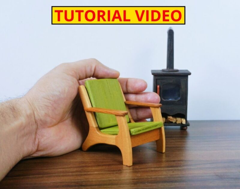 DIY Miniature Dollhouse Chair Tutorial – Step by Step Wood Craft