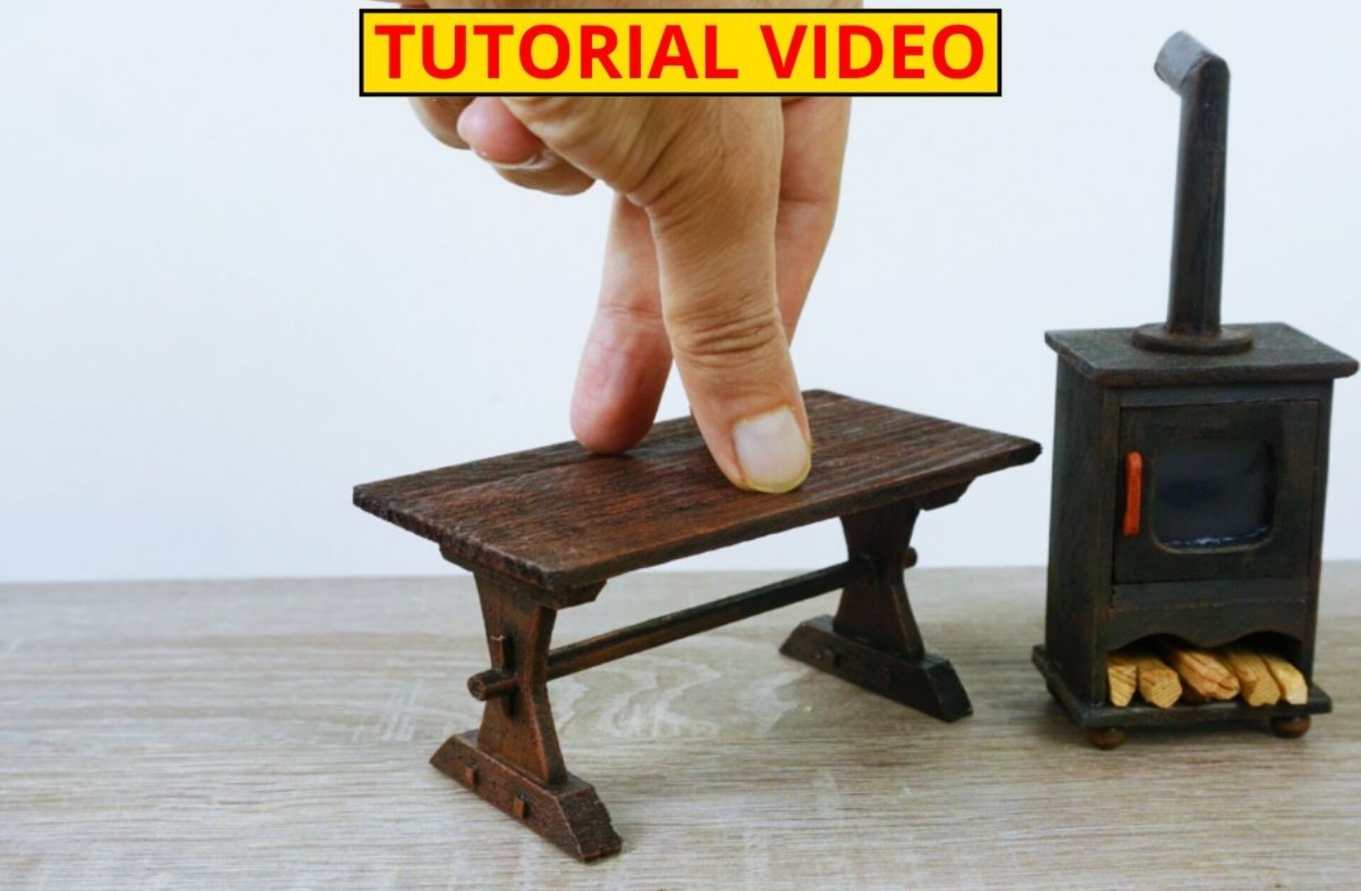 DIY Miniature Medieval Table – Perfect for Your Dollhouse