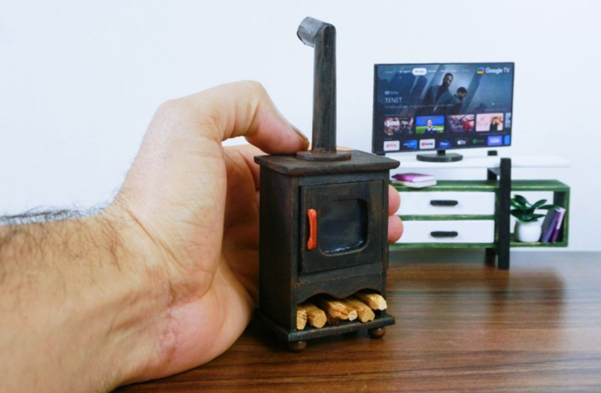 How to Make a Miniature Wood Stove For Dollhouse