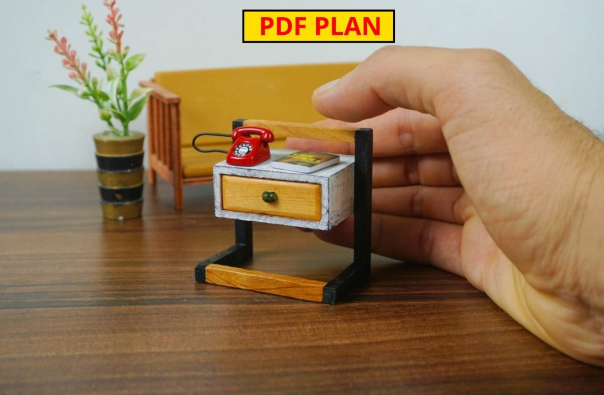 PDF PLAN: Creating miniature bedside table