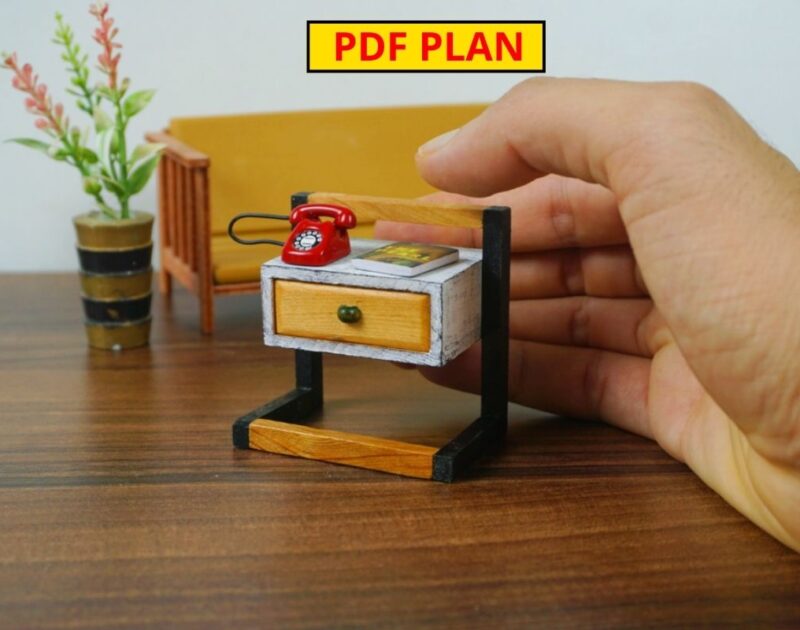 PDF PLAN: Creating miniature bedside table