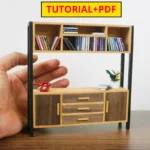 TUTORIAL Miniature Bookshelf | PDF + video
