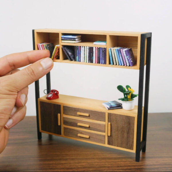 miniature bookshelf scale 1.12