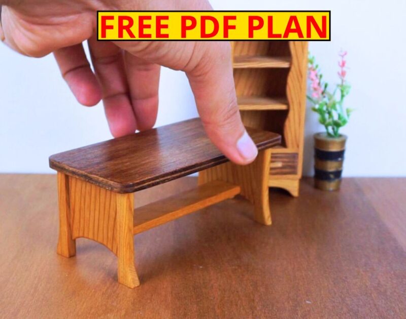 DIY Miniature Dollhouse Table Tutorial – Step by Step Wood Craft