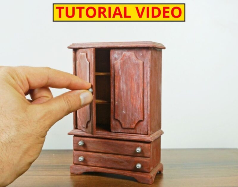 DIY Miniature Dollhouse Wardrobe Tutorial – Step by Step Wood Craft