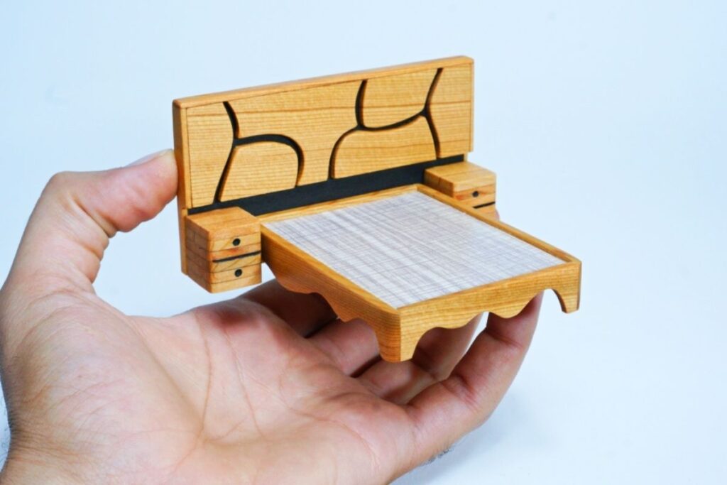 Making a 124 Scale Miniature Bed from Cedar Wood