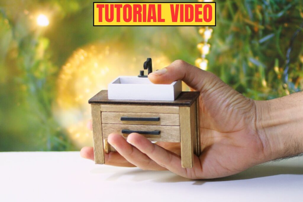 Mini Wooden Sink Cabinet