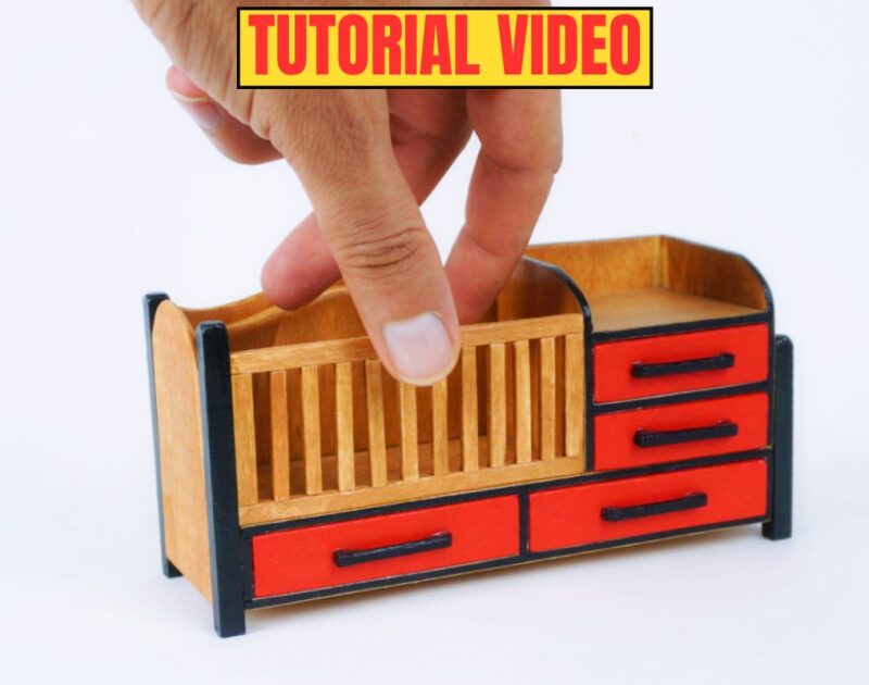Making a 1:12 Scale Miniature Baby Crib from Wood