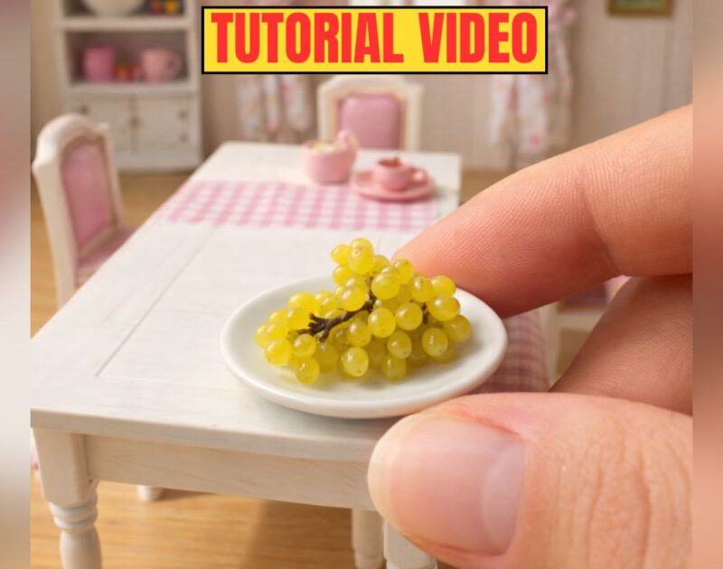 How Miniature Makers Create Realistic Grapes Using Simple Materials