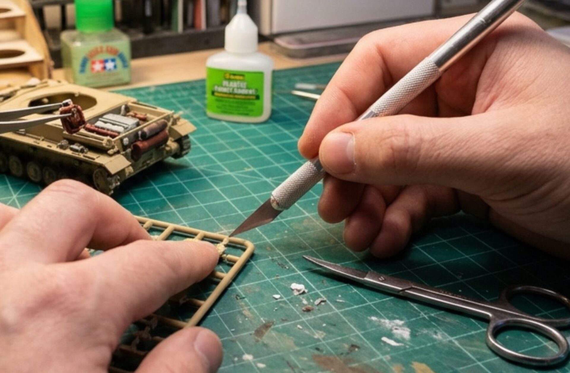 Caution When Using Tools and Sharp Materials in Miniature Making