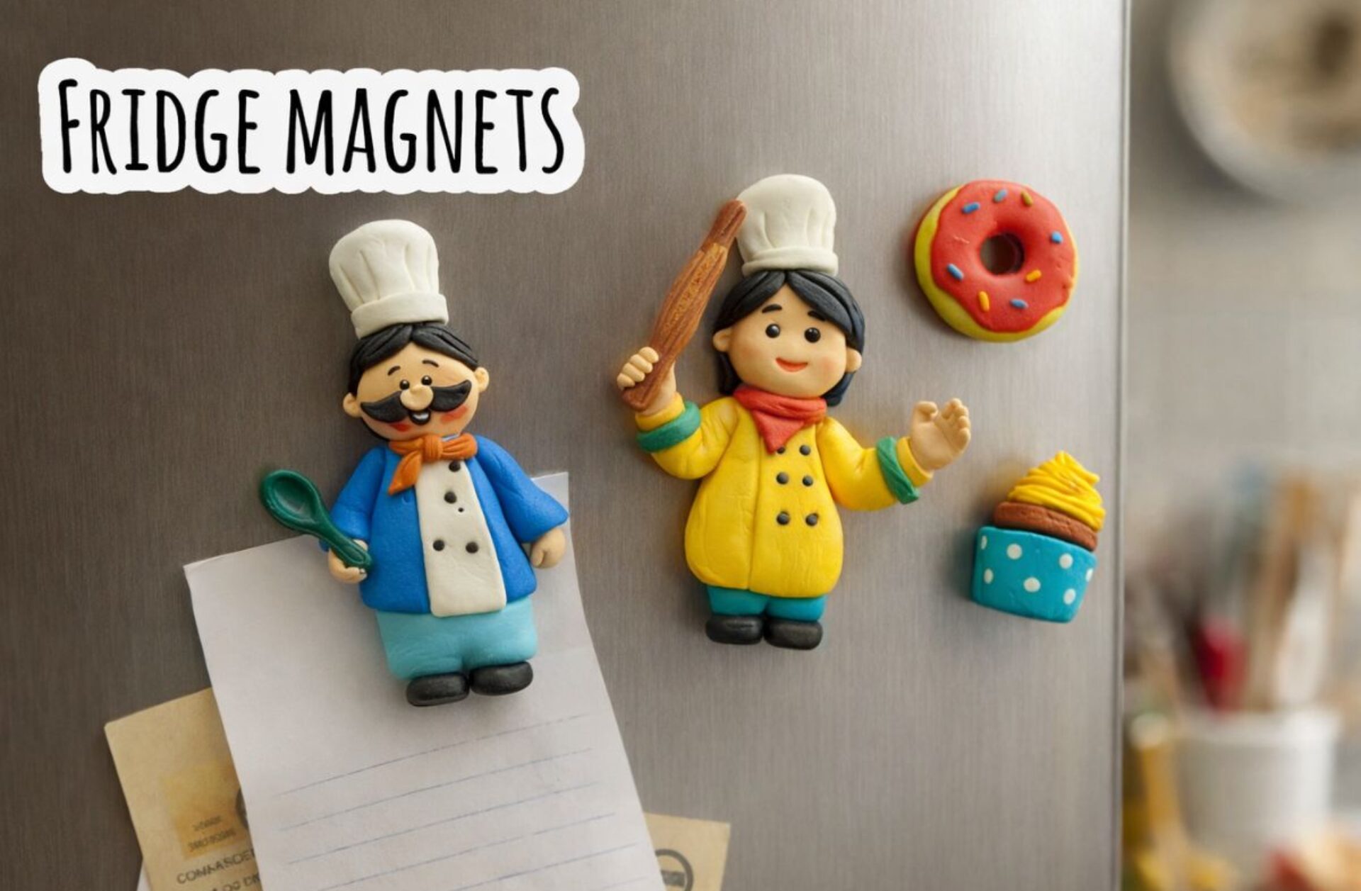 Chef Fridge Magnets with Clay: A Fun DIY Craft for Your Kitchen