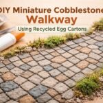 DIY Miniature Cobblestone Walkway Using Recycled Egg Cartons