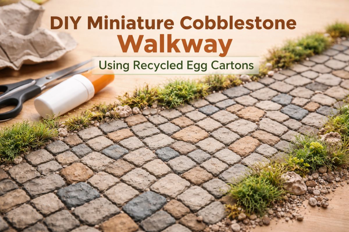 You are currently viewing DIY Miniature Cobblestone Walkway Using Recycled Egg Cartons