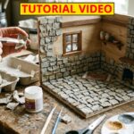 DIY Egg Carton Stone Floor / Wall for Dollhouse or Diorama