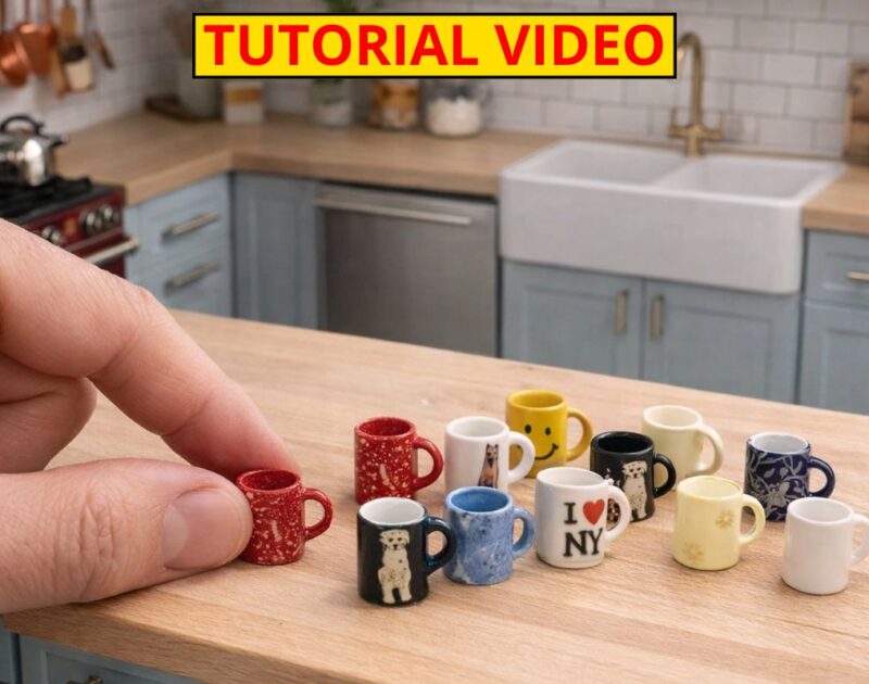 Miniature Coffee Cups Made from Paper: Essential Skills Every Miniature Artist Should Learn