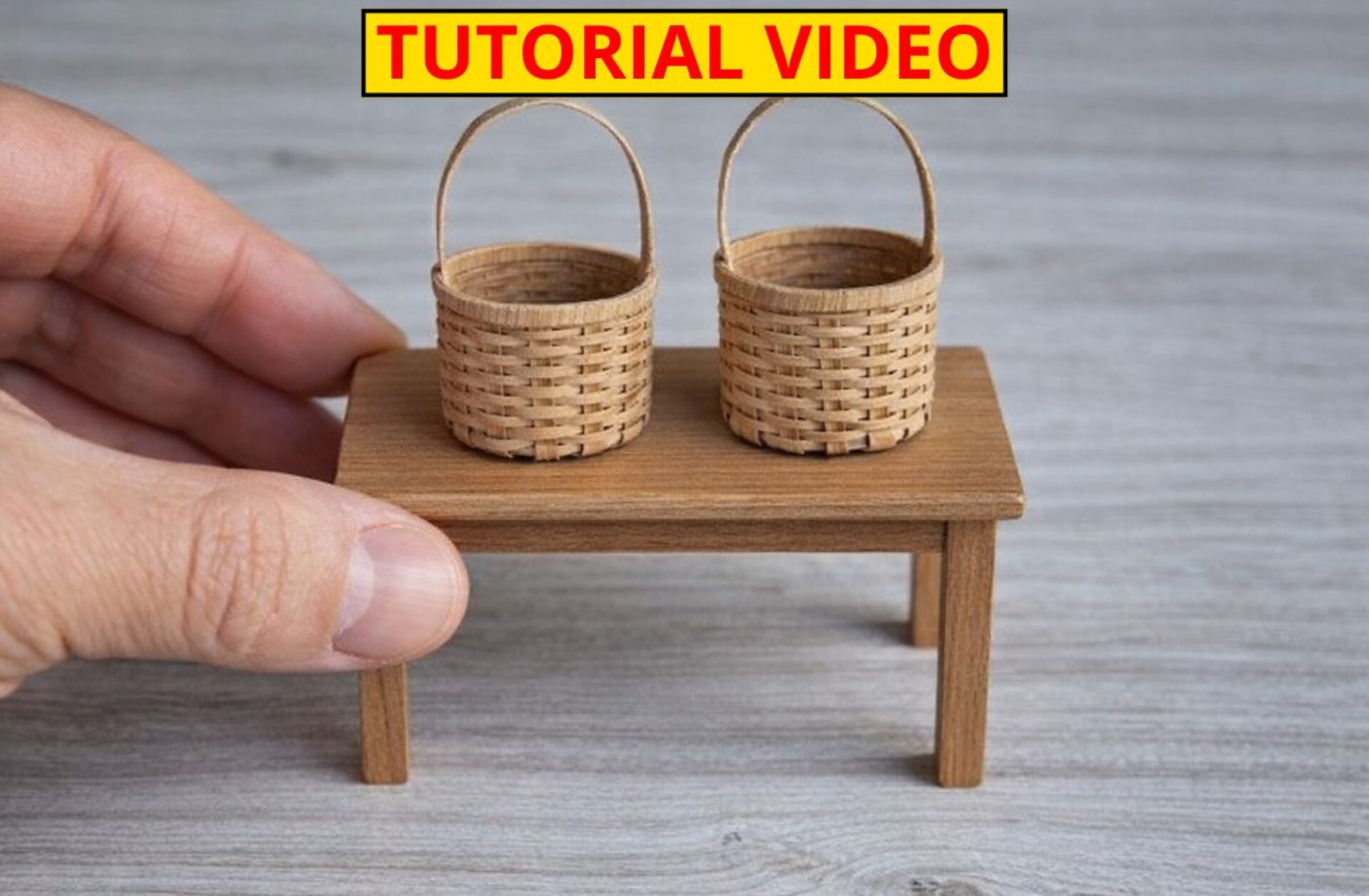 Realistic Mini Basket from Cardboard