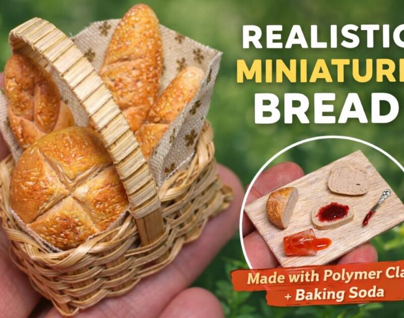 How to Make Realistic Miniature Bread with Polymer Clay