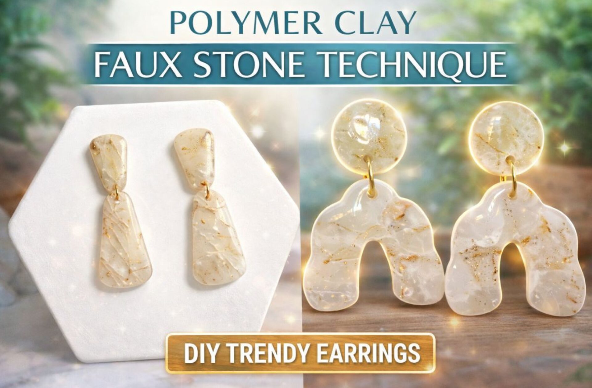 Polymer Clay Earrings: Mastering the Faux Stone