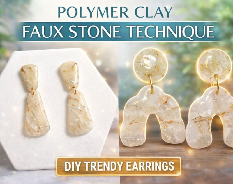 Polymer Clay Earrings: Mastering the Faux Stone