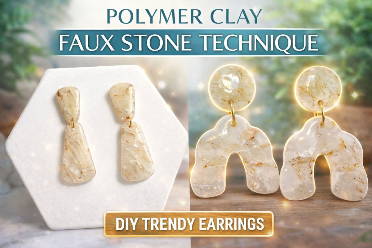 You are currently viewing Polymer Clay Earrings: Mastering the Faux Stone