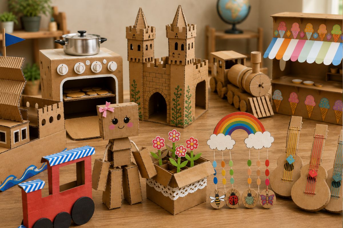 You are currently viewing 10 Cardboard Crafts for Kids Back to School