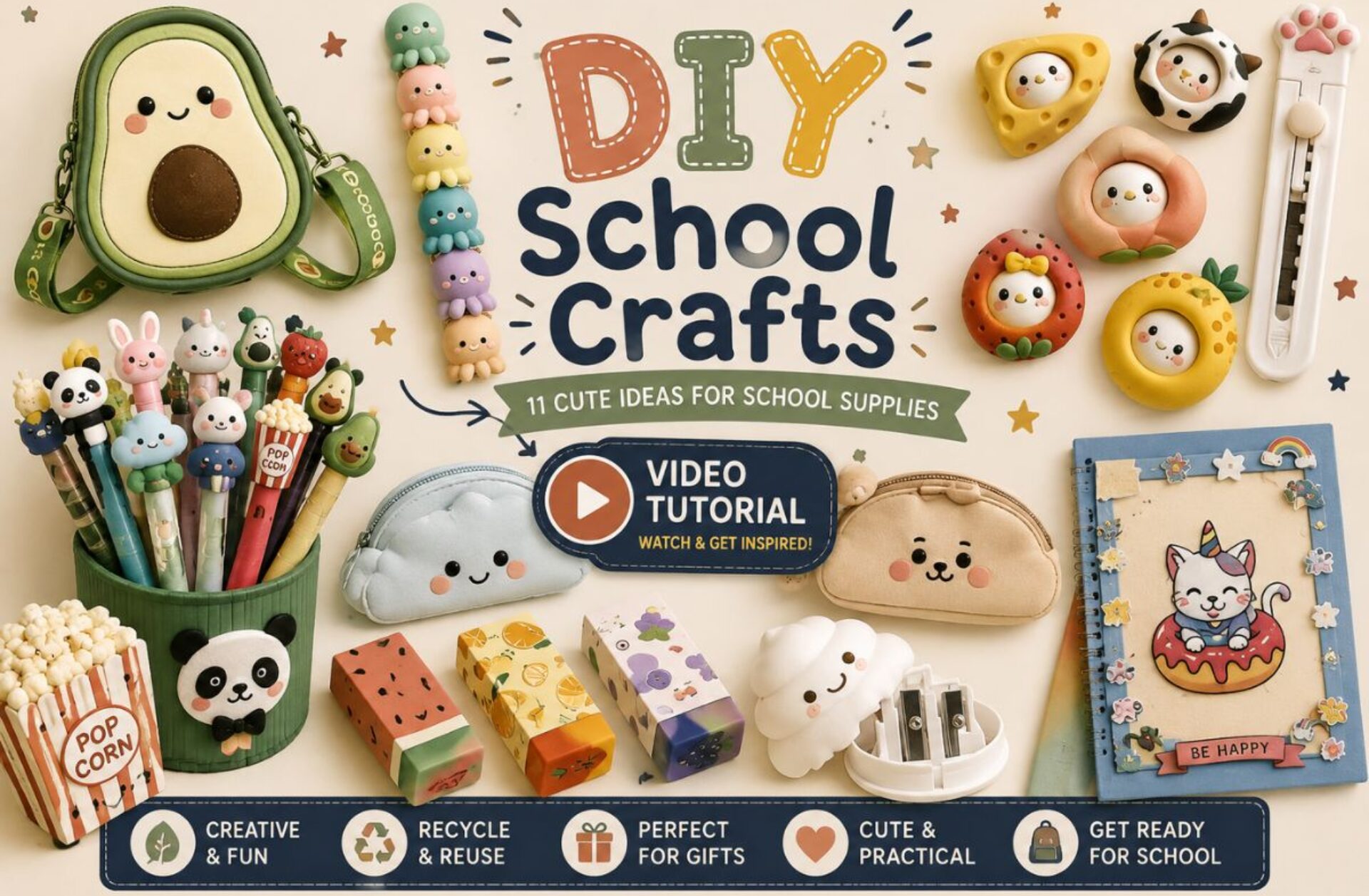 11 Cute Back to School Crafts to Make for a Fun School Year