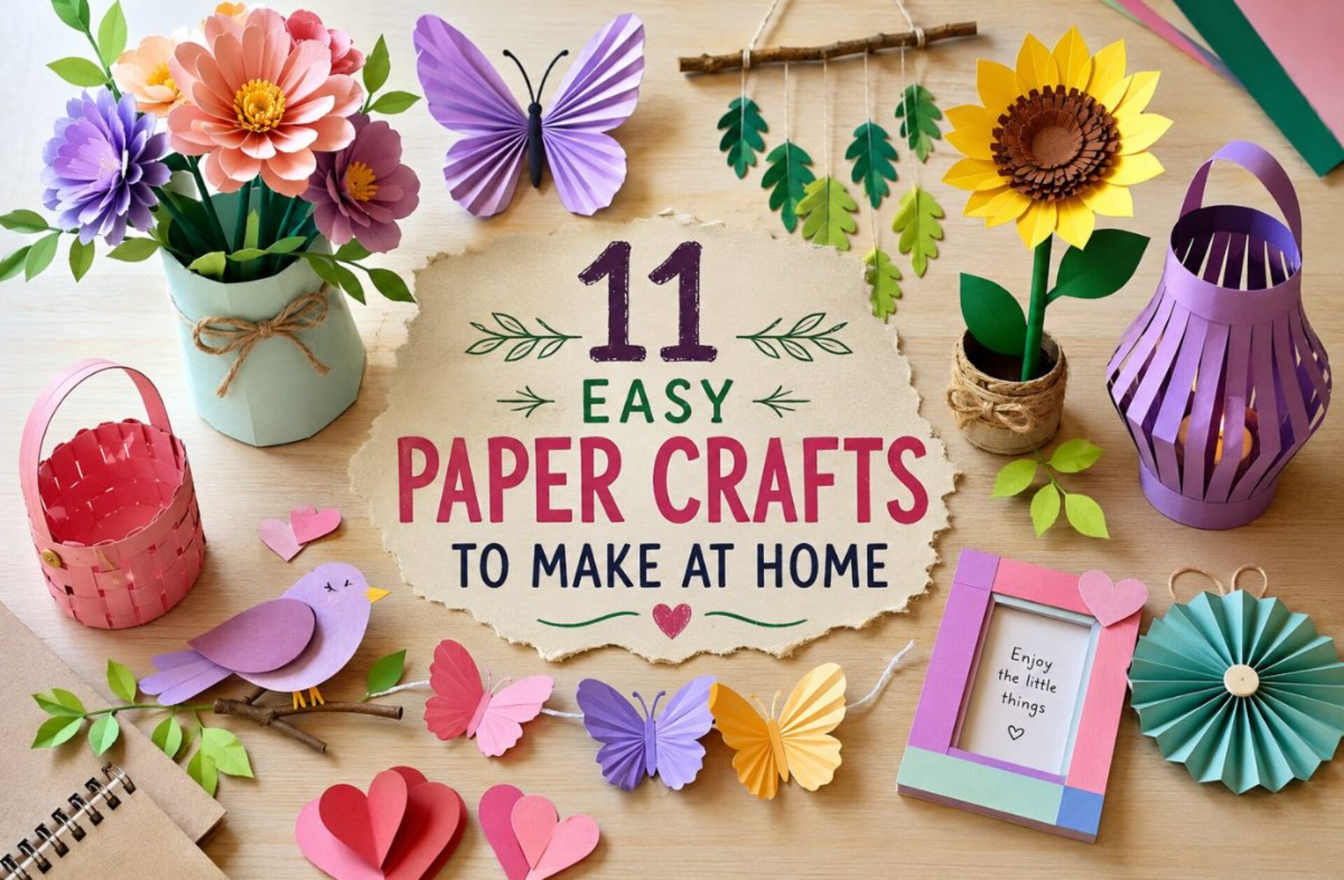 11 Easy Paper Crafts to Make at Home