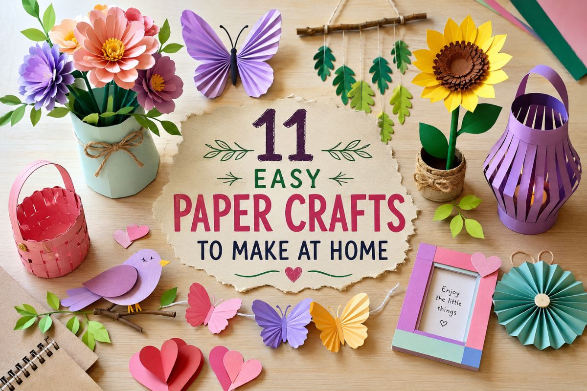 You are currently viewing 11 Easy Paper Crafts to Make at Home