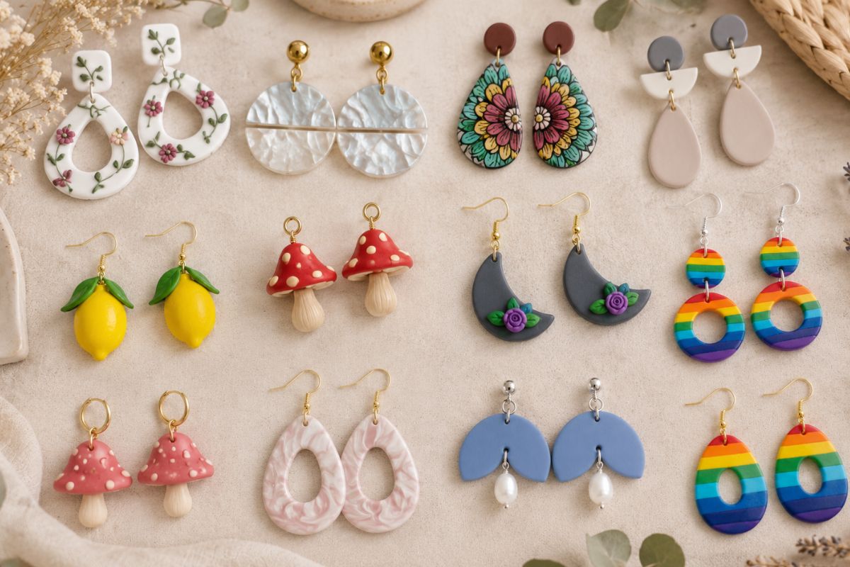 You are currently viewing 12 Beautiful Polymer Clay Earring Ideas to Inspire Your Next Project