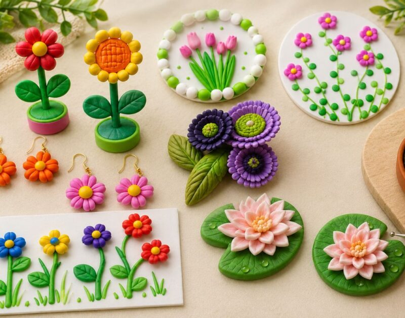 12 Beautiful Polymer Clay Flower Ideas You Can Make at Home
