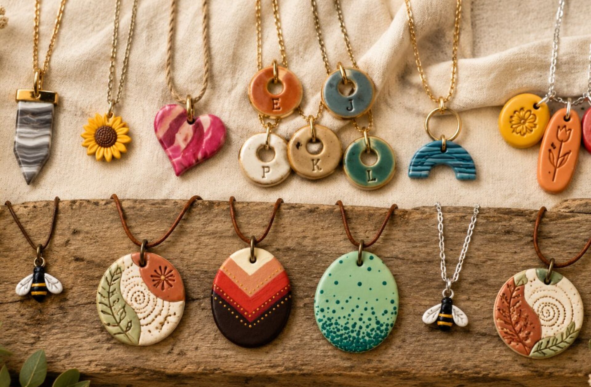 14 Beautiful Polymer Clay Necklaces to Inspire You