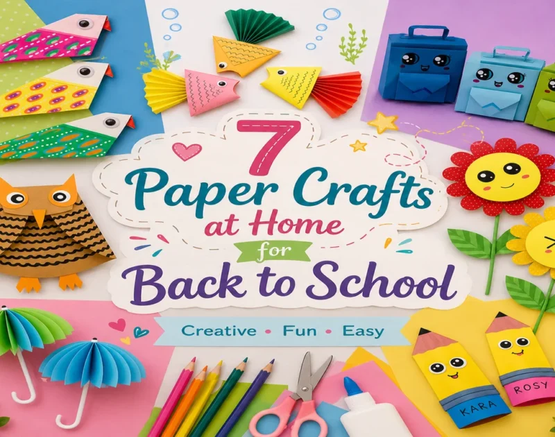 7 Paper Crafts at Home for Back to School
