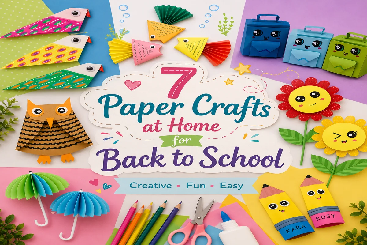 You are currently viewing 7 Paper Crafts at Home for Back to School