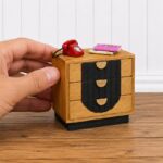 DIY Miniature Wooden 3 Drawer Storage Bedside